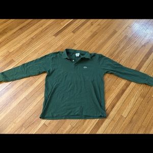 Lacoste Green Long Sleeve Polo